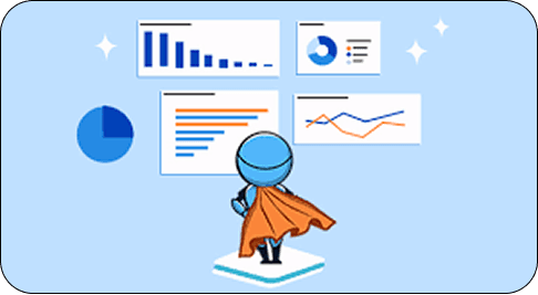 Data exploration visualization with charts and graphs